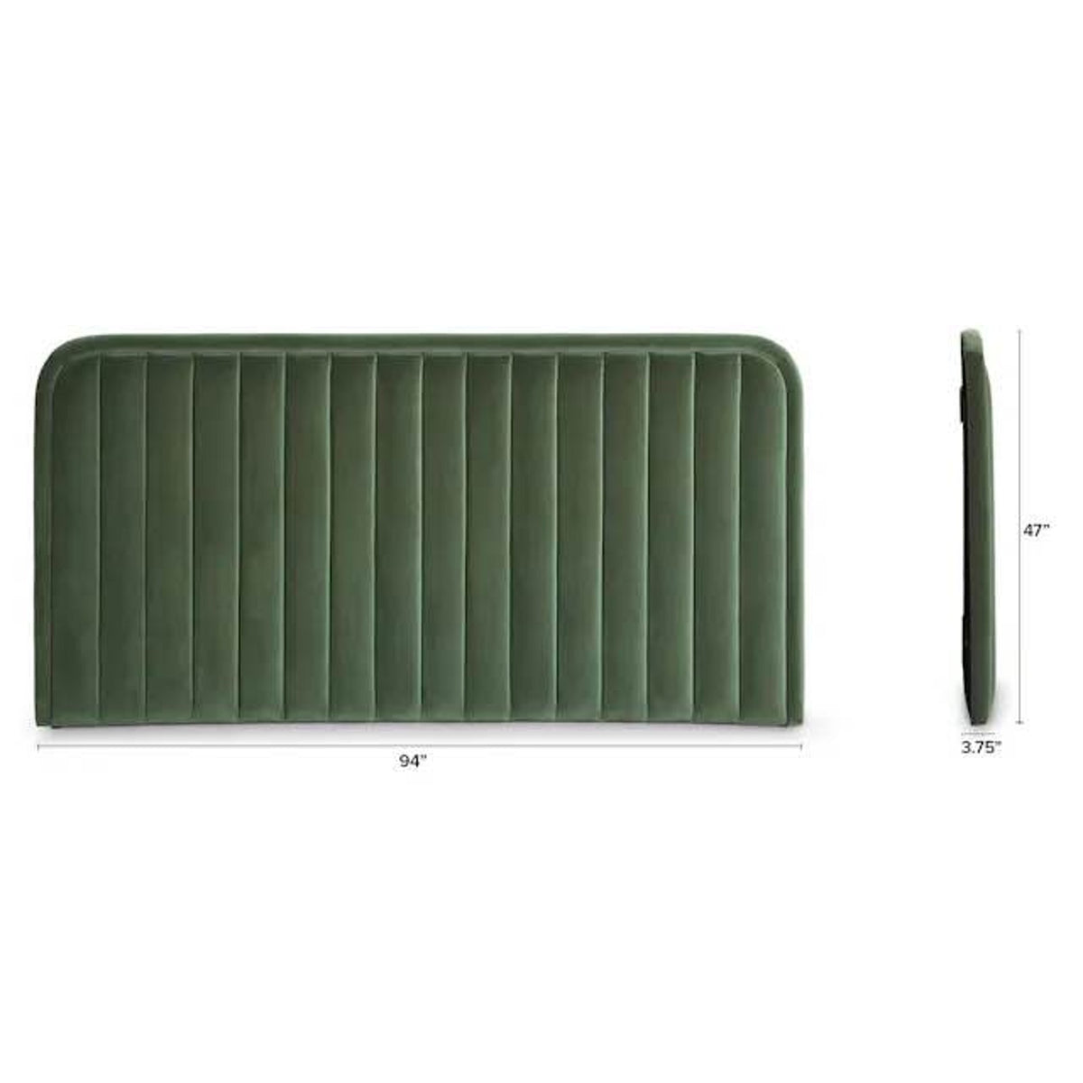 Article | King Velvet Headboard | Rolph - Plush Pacific Green | $799 Retail - Delivery Available