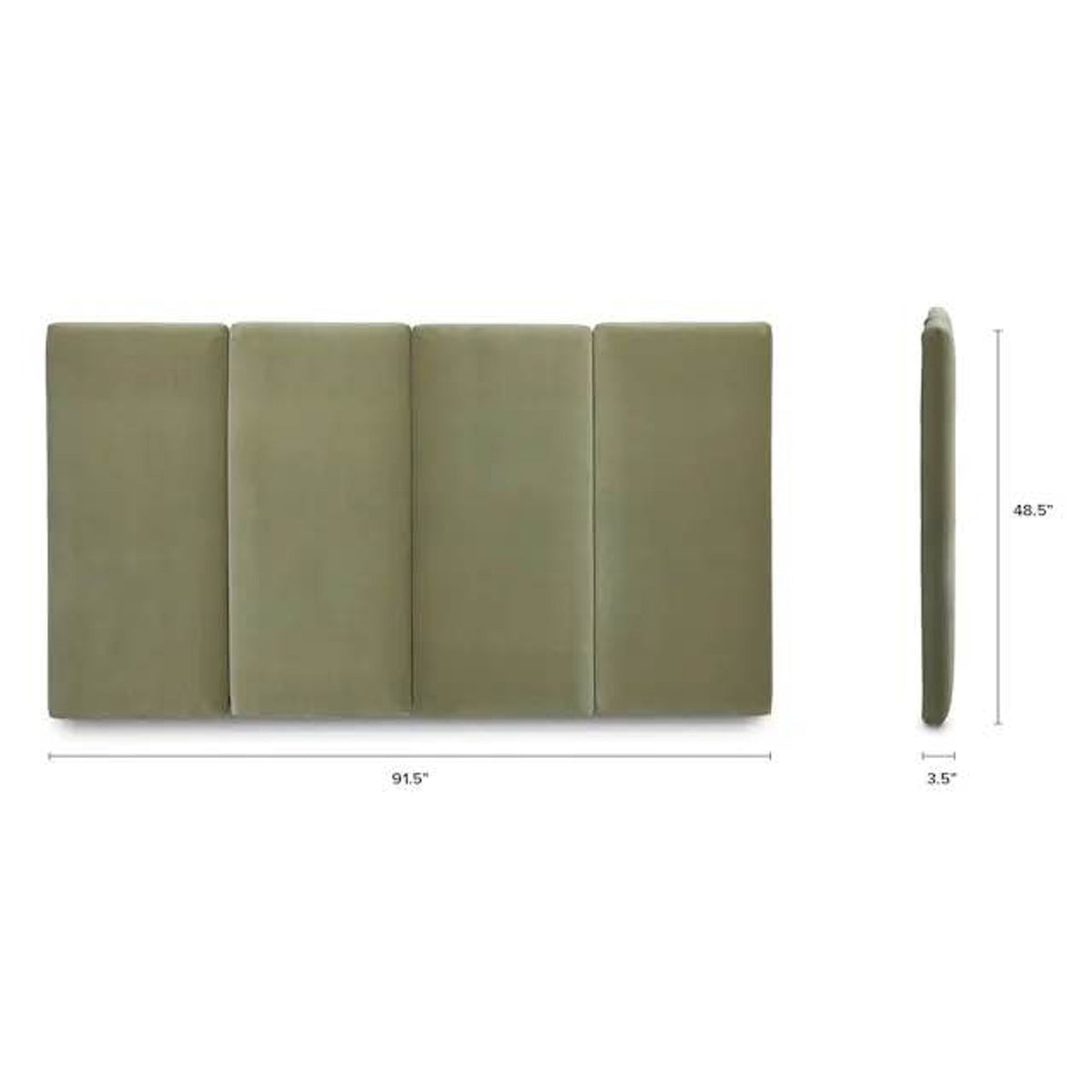 Article Noel King Velvet Headboard – Plush Pacific Sage – $699 Retail – Delivery Available
