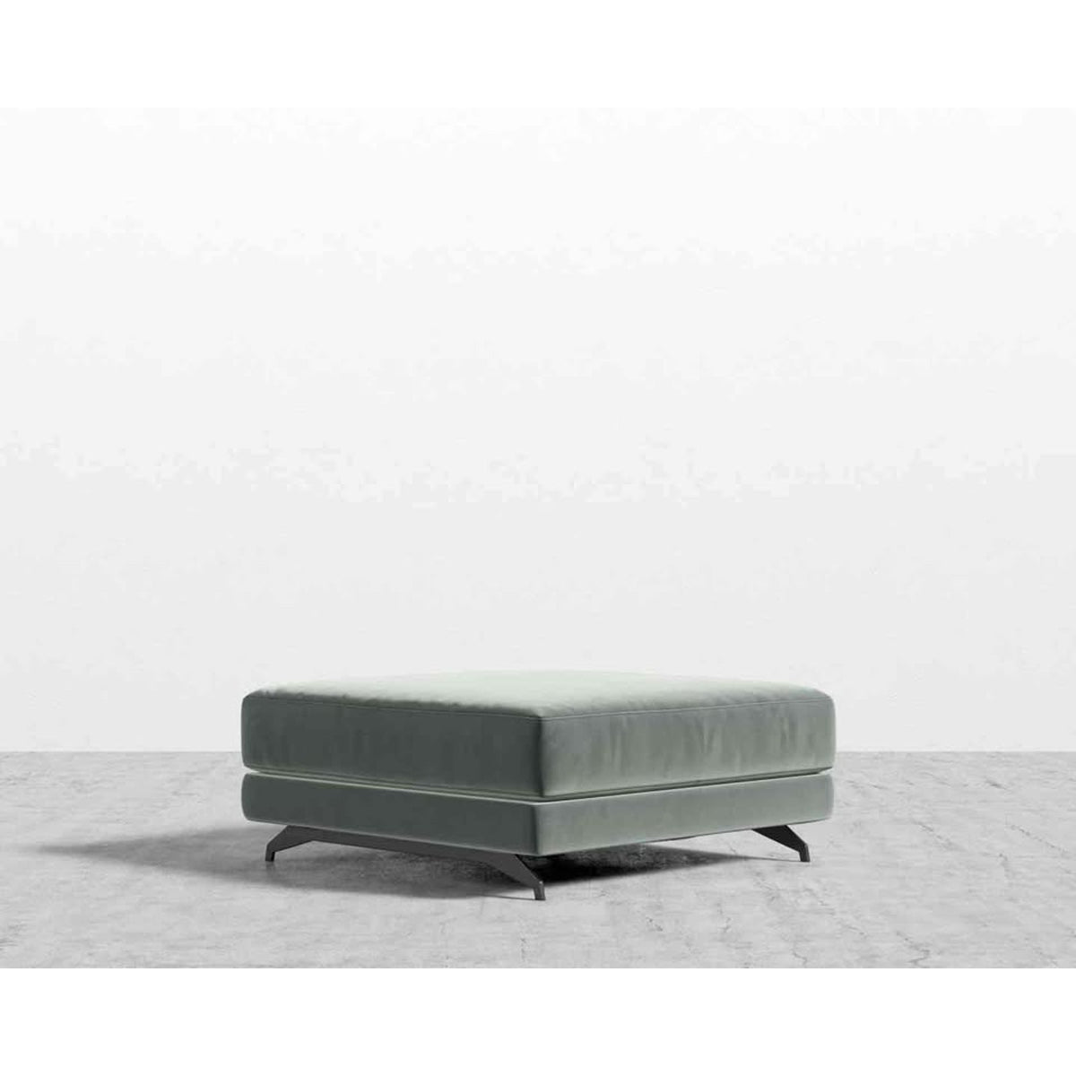 Rove Concepts Berlin Ottoman – Designer Modern Ottoman - Moonstone Green 
Delivery Available
