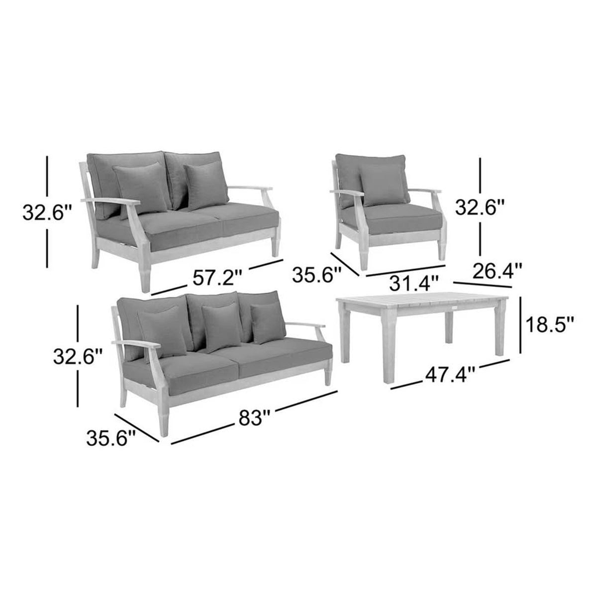 New 4-Piece Outdoor Patio Set – $3,699 Retail – Open Box – Delivery Available