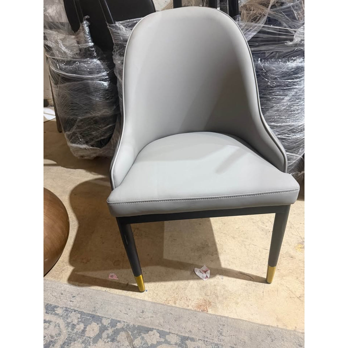 New Set of 8 Dining Chairs Gray Black Gold – $800 Retail – Open Box – Delivery Available