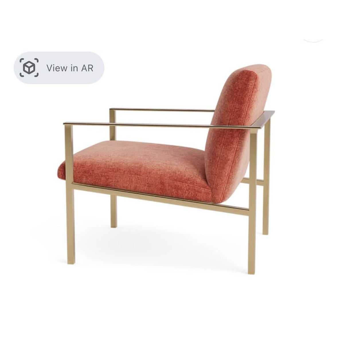 New Joybird Orla Accent Chair $2140 Retail “open box” in Plush Terra Rose Fabric 
Delivery Available