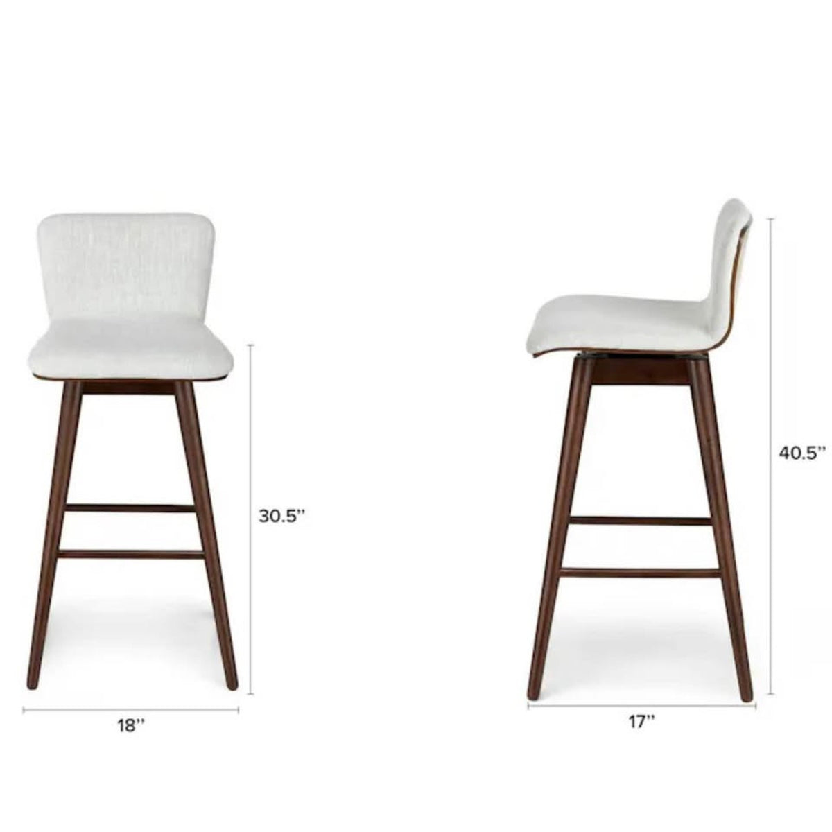 Article Sede Swivel Bar Stools – Walnut & Mist Gray – (2 or 4) $349ea Retail New Open Box Delivery