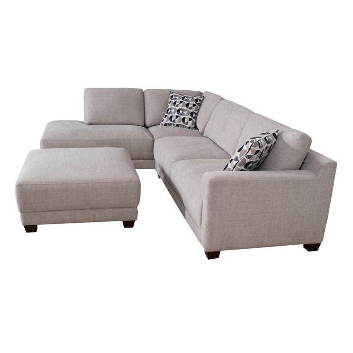 Costco Raylin Fabric Sectional with Ottoman | Light Gray Chaise Sectional Sofa Delivery Available