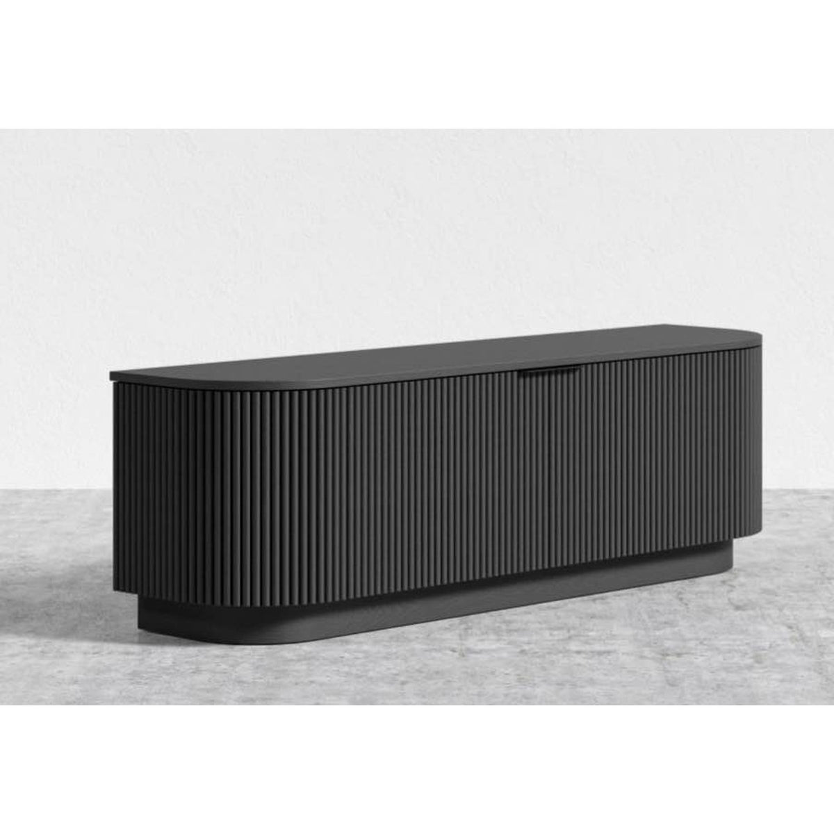 Modern Fluted Media Console / TV Stand – Black – New In Box - Rove Concepts - Delivery Available