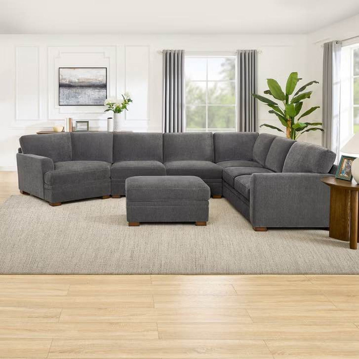 NEW Open Box Costco Thomasville Merran Sectional w/ Storage Seats & Ottoman $1779 Delivery Available
