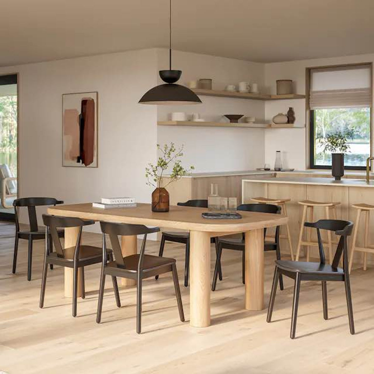 New Article Adel 82.5” Dining Table – White Oak – $1,299 Retail – Open Box - Delivery Available