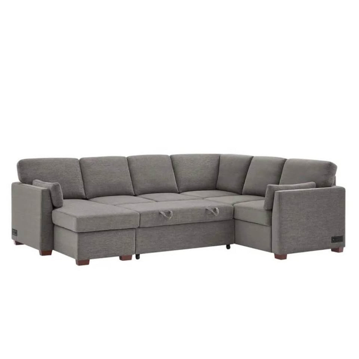 Coddle Luke Sleeper Sectional with Reversible Chaise & Storage | Costco | Dark Gray | Queen Sleeper