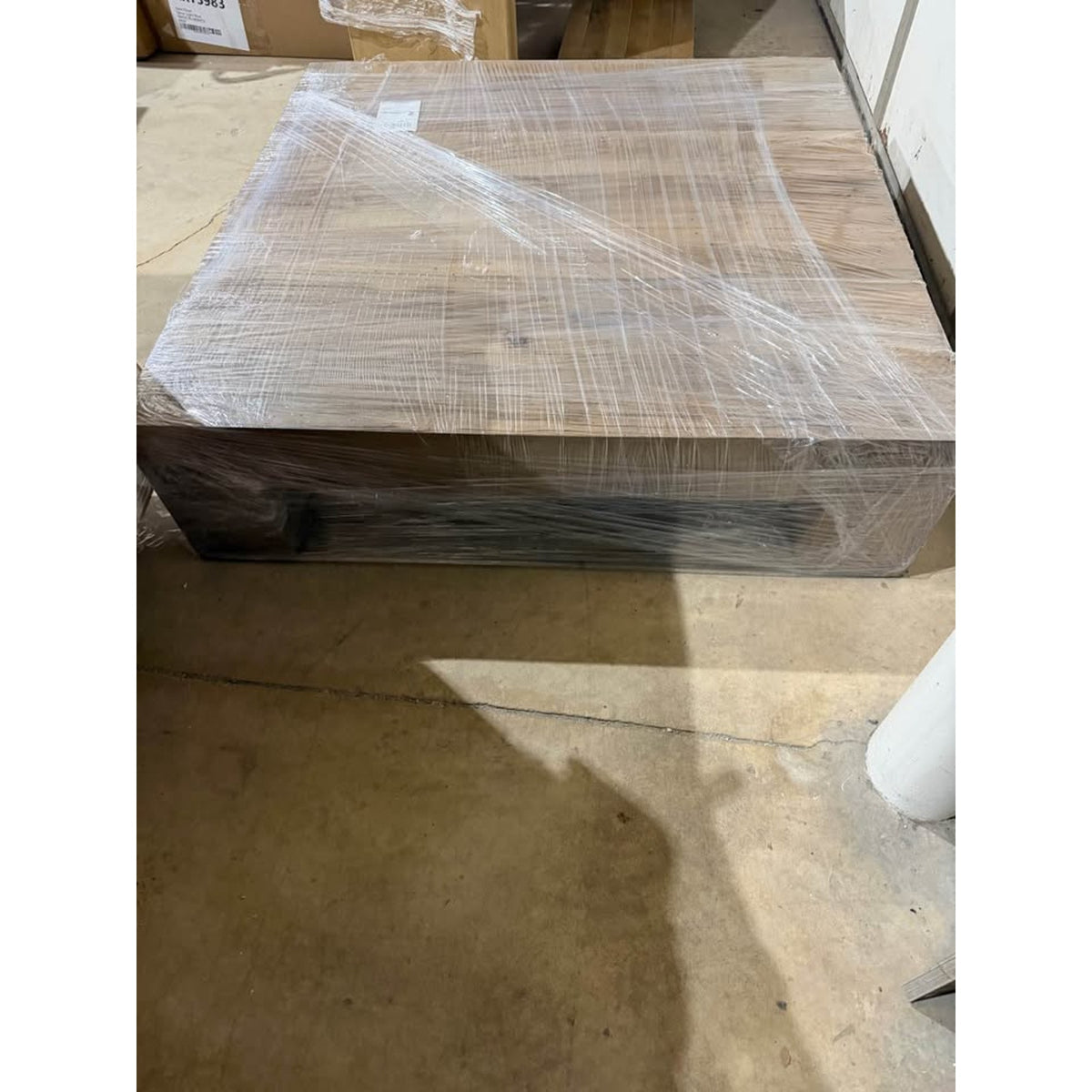 Four Hands Abaso 55” Square Coffee Table Rustic Wormwood Oak Designer Coffee Table Delivery Avail