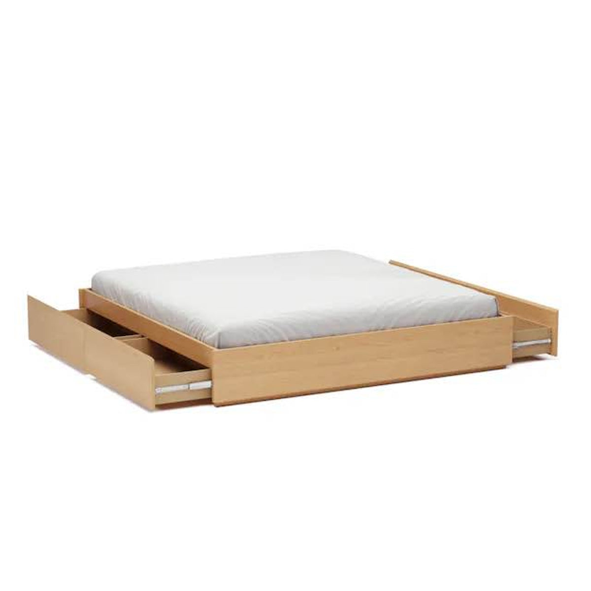 Article | King Platform Storage Bed | Leif - White Oak | $1500 Retail Open Box - Delivery Available