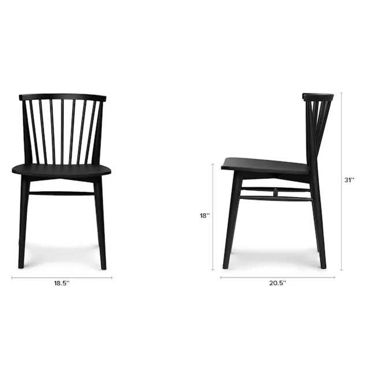 Article Rus Black Dining Chairs - Set of 4 – $796 Retail – Open Box – Delivery Available