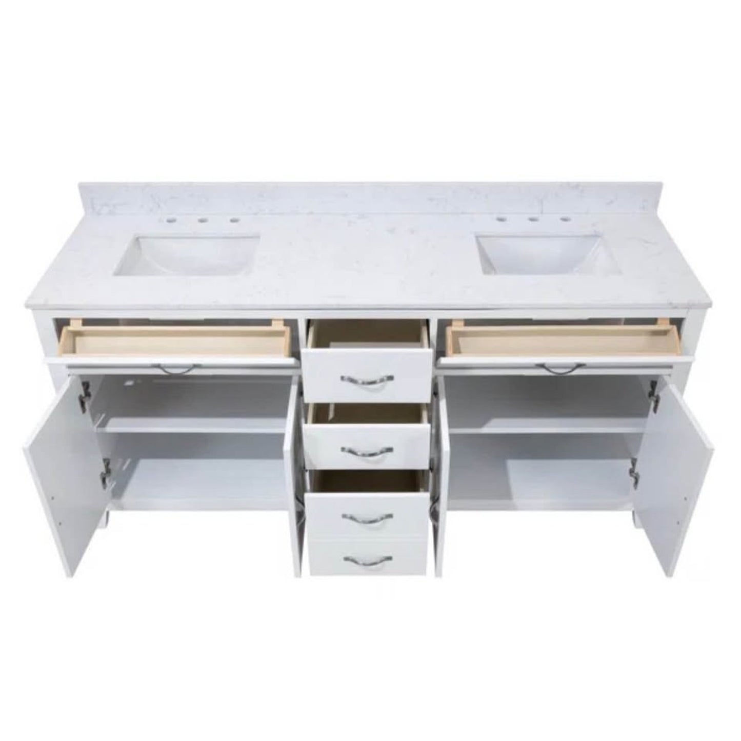 60” Double Vanity White Base Quartz Top - Brand New in Box - $2,000 Retail - Delivery Available
