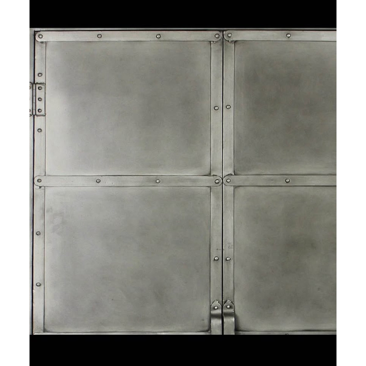 72” Industrial Silver Iron Wardrobe Cabinet / Dresser | Retail $5,705 | Delivery Available!