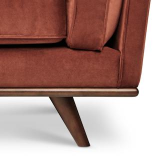 New Article Timber 90″ Velvet Sofa in Rust — Delivery Available