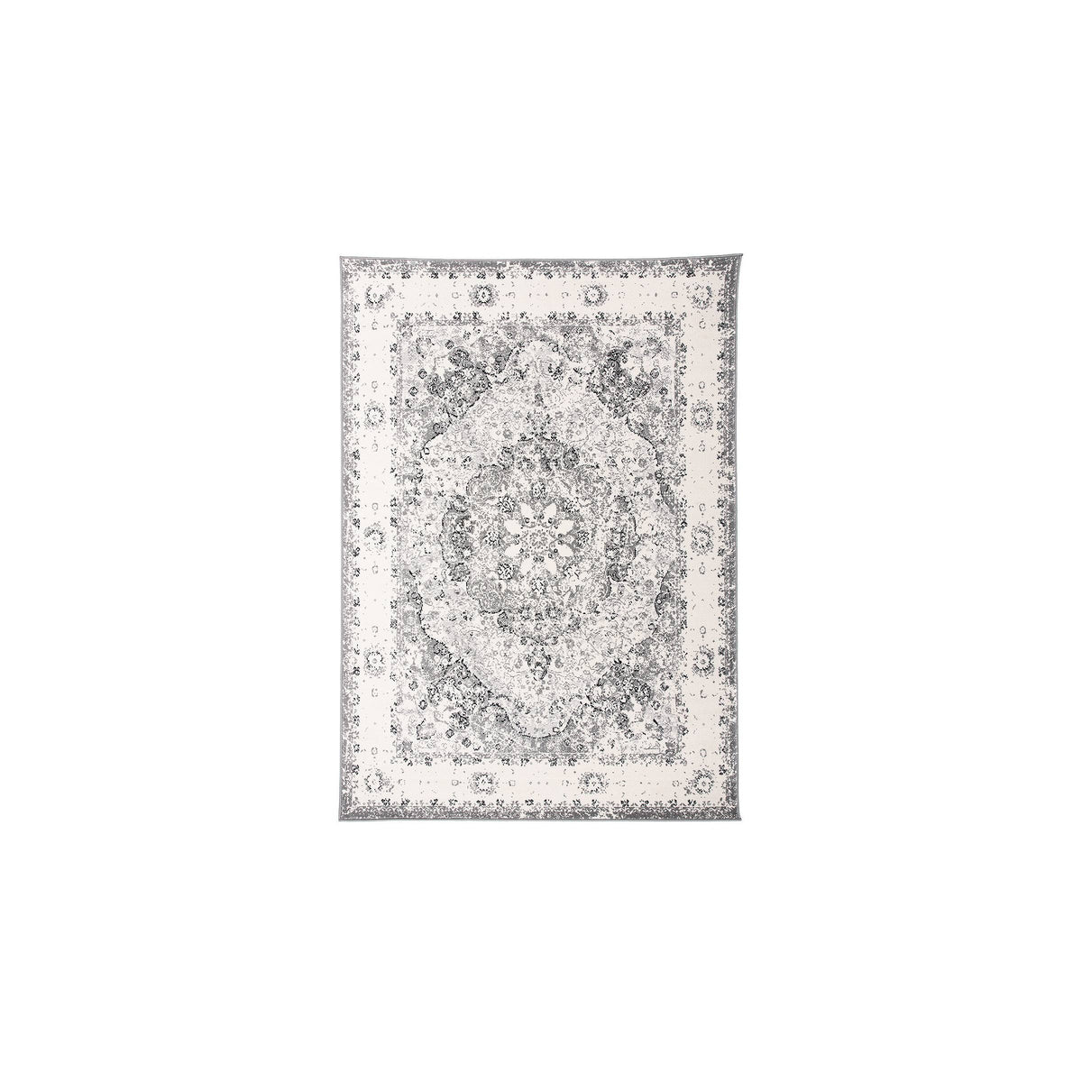 New World Rug Gallery Monaco 10' x 14' Area Rug in Gray — Traditional Distressed Medallion — Delivery Available