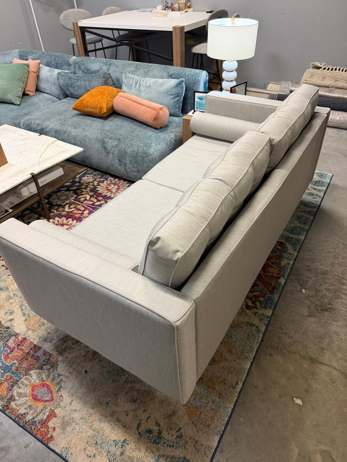 New Joybird Braxton Loveseat – Sunbrella Premier Fog – Retail $2,569 – Delivery Available