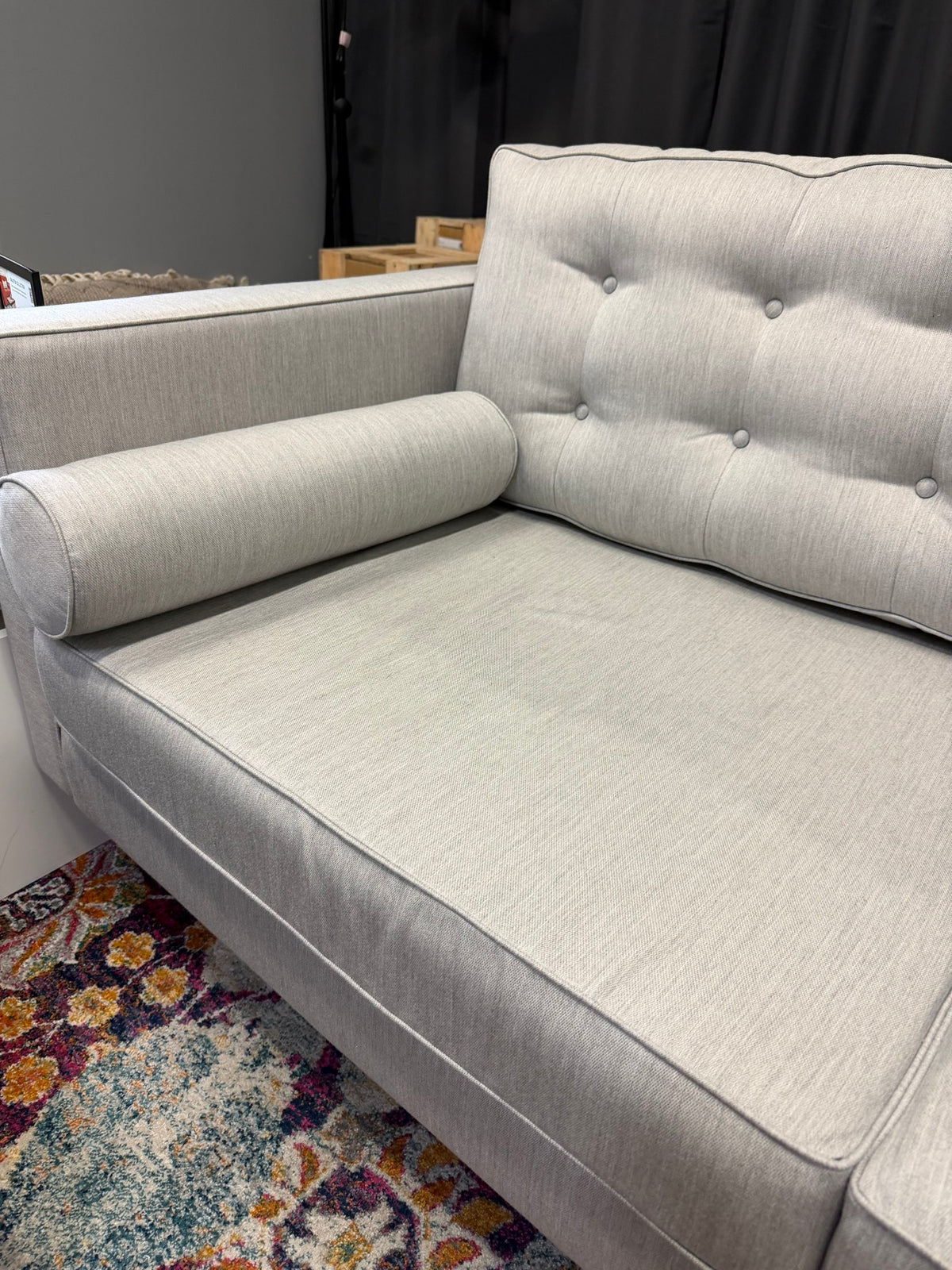 New Joybird Braxton Loveseat – Sunbrella Premier Fog – Retail $2,569 – Delivery Available