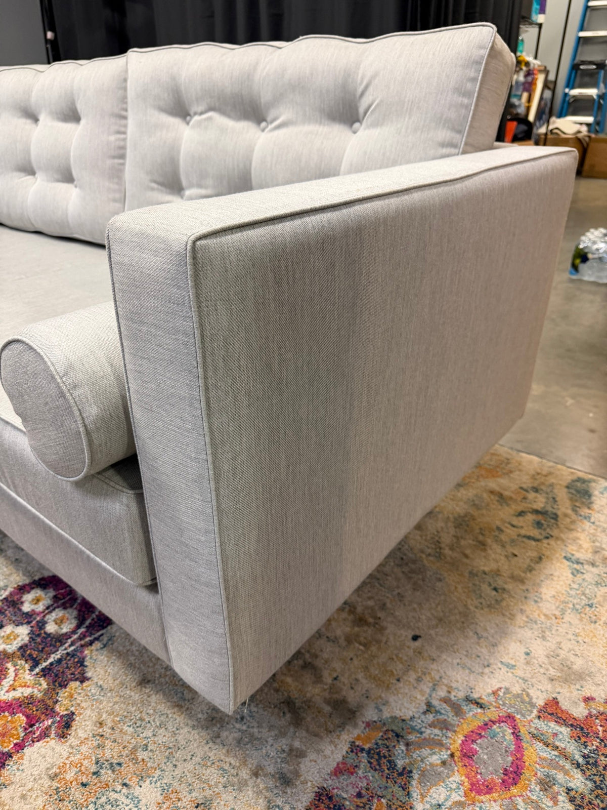 New Joybird Braxton Loveseat – Sunbrella Premier Fog – Retail $2,569 – Delivery Available