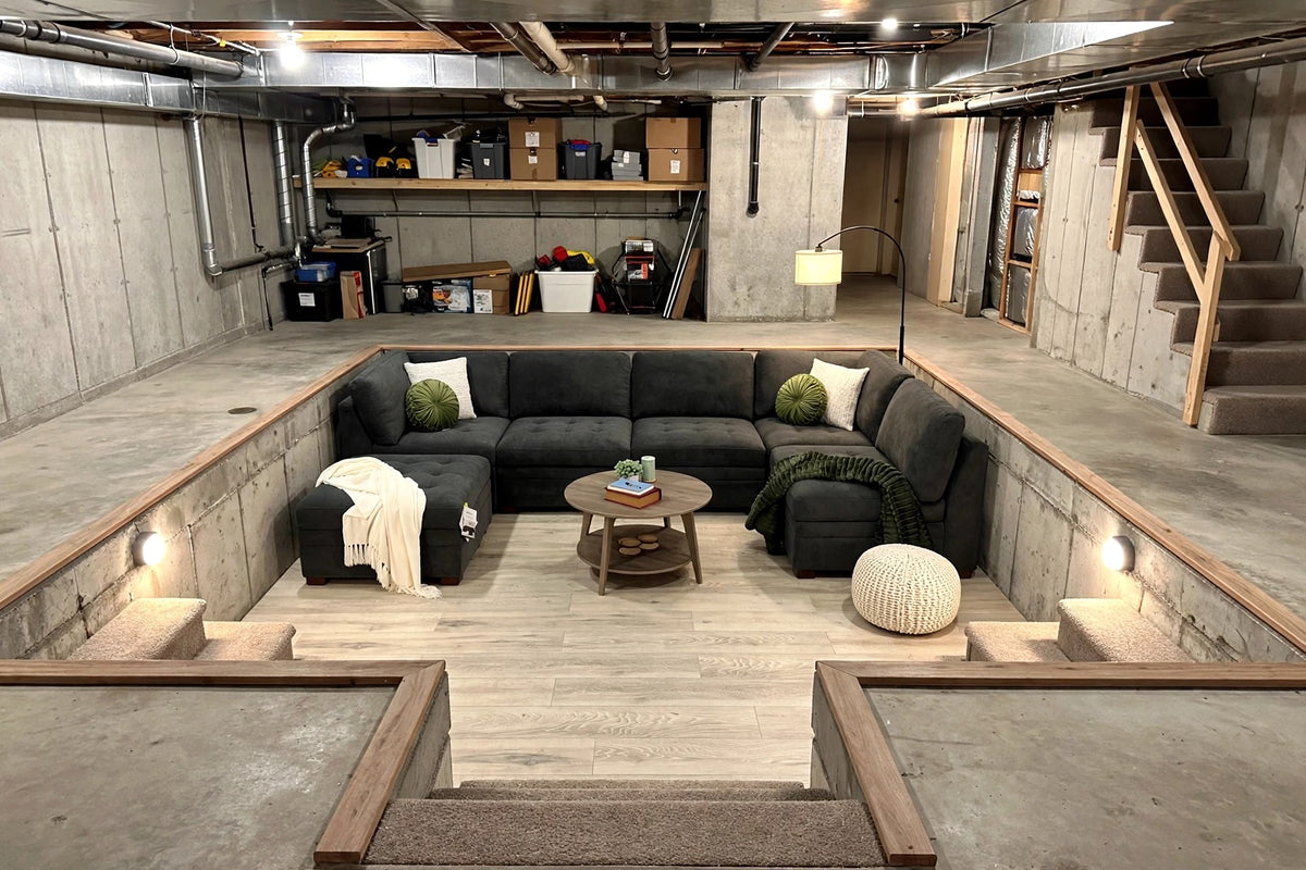 Used Thomasville Tisdale 6-Piece Modular Sectional – Dark Gray – Good Condition