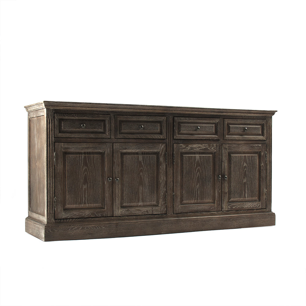 Zentique Albert 68” Solid Wood Sideboard – Limed Charcoal Oak – $4,169 Retail – New Open Box – Delivery Available